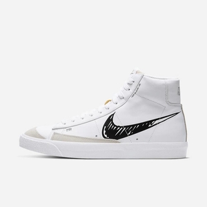 Basket Montante Nike Blazer Mid Vintage '77 Blanche 3405-168 White/Platinum Tint/Black Homme | UAY-67785623